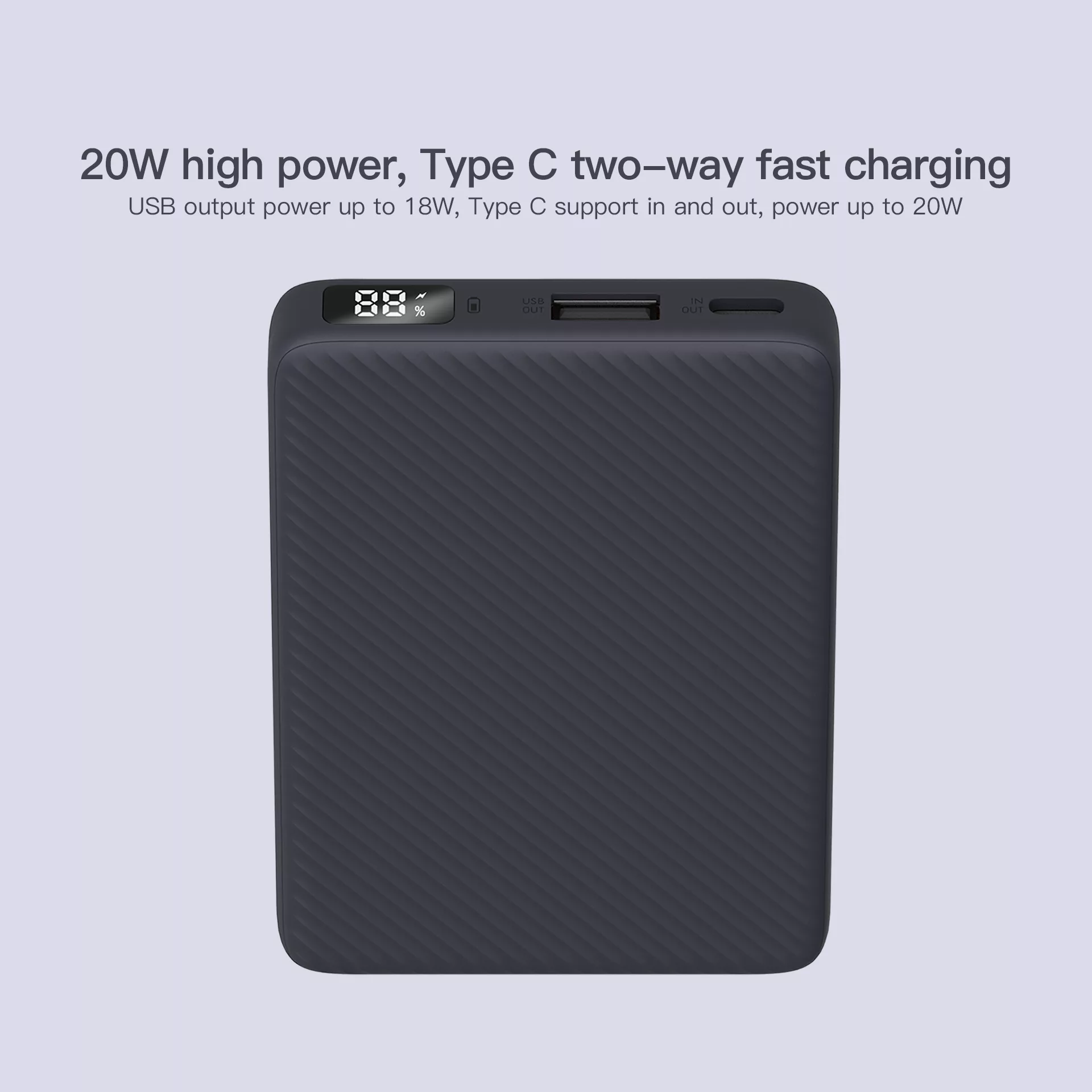 Eloop E48 แบตสำรอง 10000mAh QC 3.0 PD 20W จอ LED Powerbank Type C Fast Charge - Image 6