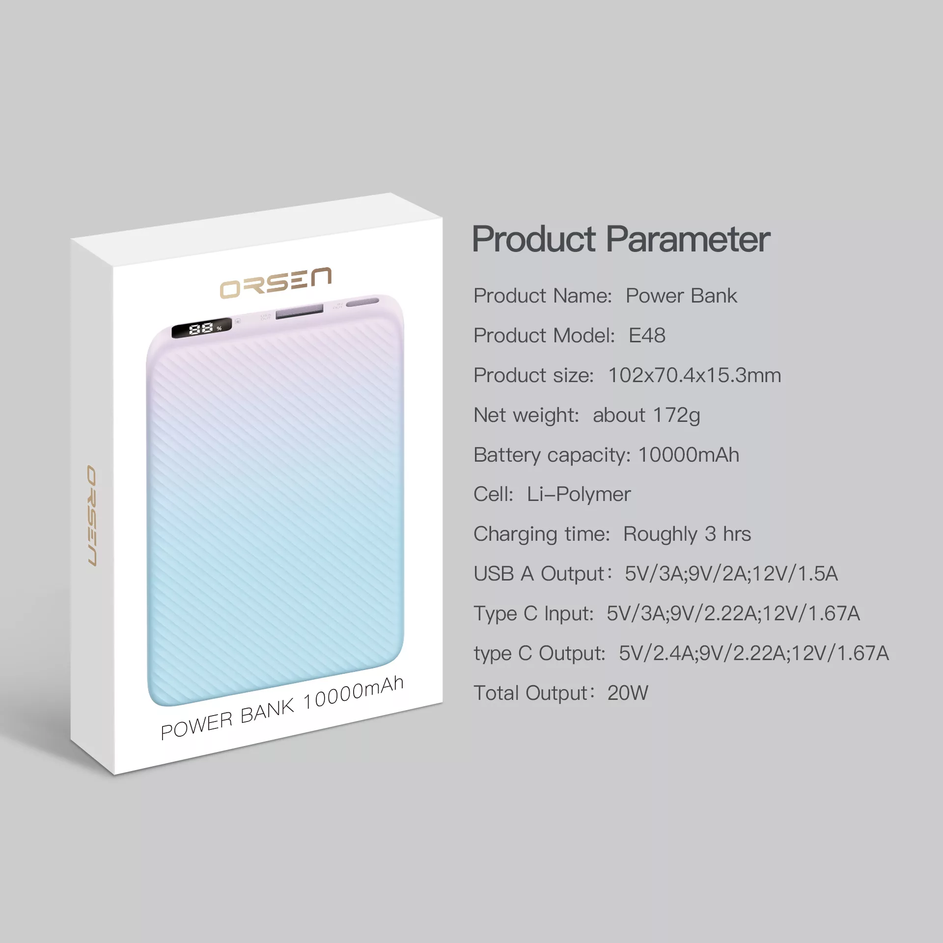 Eloop E48 แบตสำรอง 10000mAh QC 3.0 PD 20W จอ LED Powerbank Type C Fast Charge - Image 7