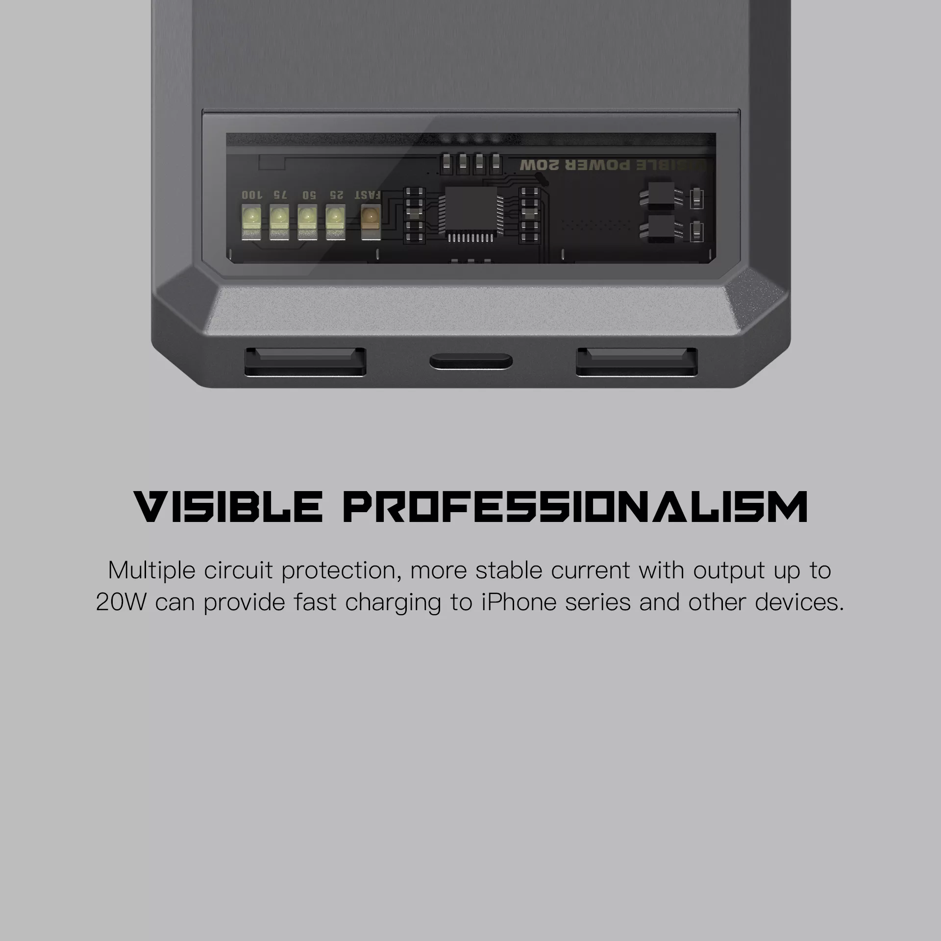 Eloop E53 แบตสำรอง 10000mAh QC 3.0 | PD 20W Power Bank ชาร์จเร็ว Fast Quick Charge - Image 5