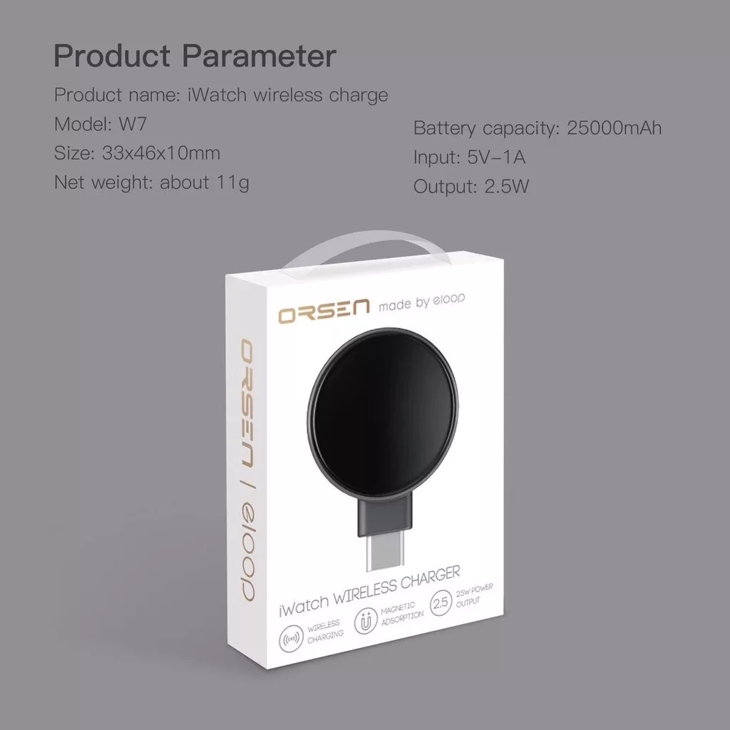 Eloop W7 iWatch Charger แท่นชาร์จไร้สาย เหมาะสำหรับ มือถือ SmartWatch และ หูฟังไร้สาย - Image 3